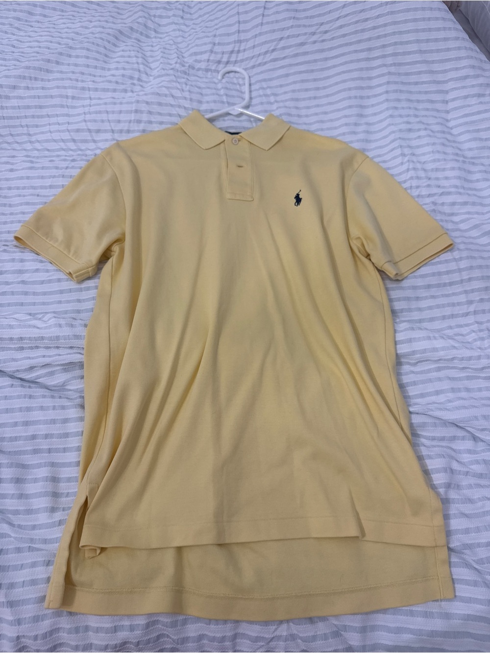 Ralph Lauren Pale Yellow Short-Sleeve Polo with Navy Pony